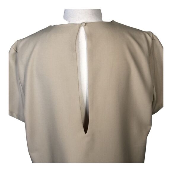 AEL Amy Enjoys Life Tan Ivory Mini Lined Size Extra Small - Picture 6 of 7